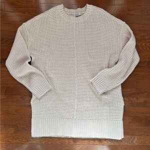 Arizona Jean Company Cream Knit Sweater with 3/4 Sleeves